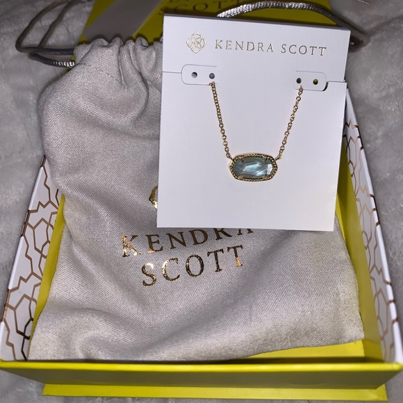 Kendra Scott Elisa Gold LightBlue Illusion NWT - Picture 1 of 2